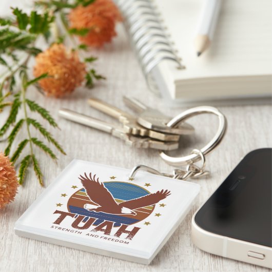 Porte-clés Coucher de soleil Hawk Tuah (Devant Droit)