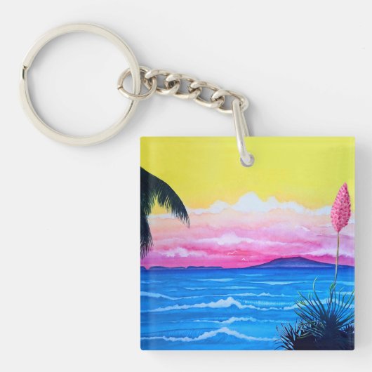 Porte-clés Coucher de soleil océan  (Devant)