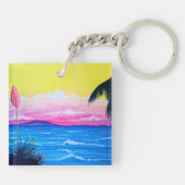 Porte-clés Coucher de soleil océan  (Dos)