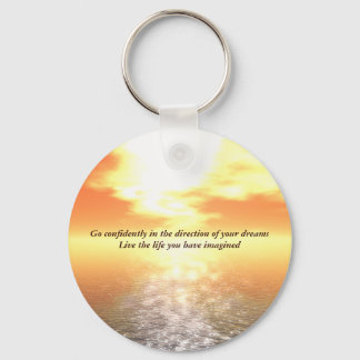 Porte-clés Coucher De Soleil Orange Inspiré Sur Clavier Mer C