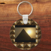 Porte-clés Coucher de soleil par PYRAMIDS d'Egypte : Architec (Recto)