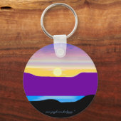 Porte-clés Coucher de soleil peint #2 (Recto)