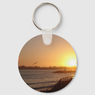Porte-clés Coucher de soleil près du phare