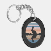Porte-clés Coucher de soleil rétro de lapin (Devant gauche)