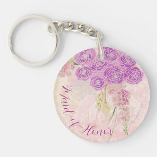 Porte-clés Coucher de soleil rose Bouquet noeud papillon Demo