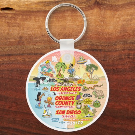 Porte-clés Coucher de soleil SoCal (Recto)