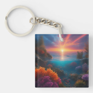 Porte-clés Coucher de soleil sous-marin Tropical 1