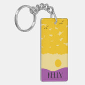 Porte-clés Coucher de soleil sur des collines violettes (Devant gauche)