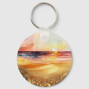 Porte-clés Coucher de soleil sur la plage