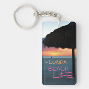 Porte-clés Coucher de soleil sur la plage de sable blanc de F