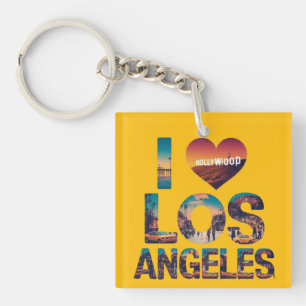 Porte-clés Coucher de soleil sur la skyline de Los Angeles &