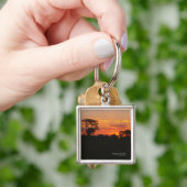 Porte-clés Coucher de soleil sur l'acacia (main)