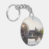 Porte-clés Coucher de soleil sur l'ancien pont médiéval de Nu (Devant gauche)