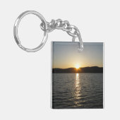 Porte-clés Coucher de soleil sur le lac Onota : horizontal (Devant gauche)