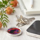 Porte-clés Coucher de soleil sur le lac Wendouree Art aborigè (Côté)