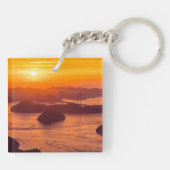 Porte-clés Coucher de soleil sur le pont Kurushima Kaikyo et (Dos)