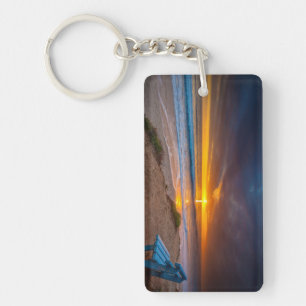 Porte-clés Coucher de soleil sur l'océan Pacifique