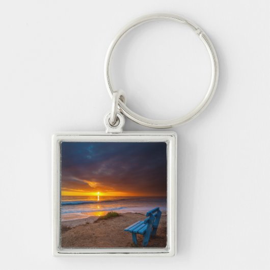 Porte-clés Coucher de soleil sur l'océan Pacifique (Devant)