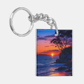 Porte-clés Coucher de soleil tropical (Devant gauche)