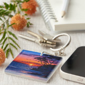 Porte-clés Coucher de soleil tropical (Devant Droit)