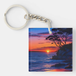 Porte-clés Coucher de soleil tropical