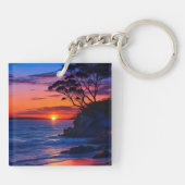 Porte-clés Coucher de soleil tropical (Dos)