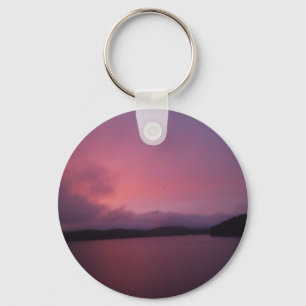 Porte-clés Coucher de soleil violet sur le lac Arrowhead