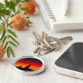 Porte-clés Coucher du soleil de Yellowstone (Côté)