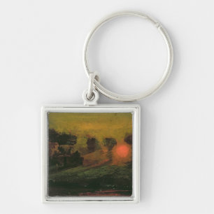 Porte-clés Coucher du soleil par les arbres, c.1855