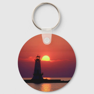 Porte-clés Coucher du soleil sur le phare