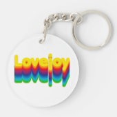 Porte-clés Couches arc-en-ciel Lovejoy Nom Étiquette (Dos)