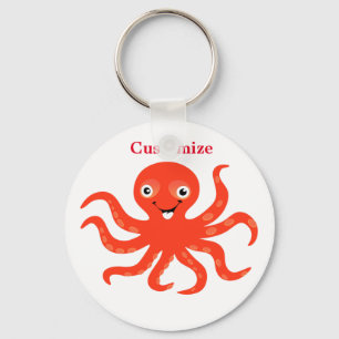 Porte-clés Coucou rouge souriant Octopus Thunder_Cove