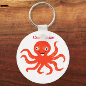 Porte-clés Coucou rouge souriant Octopus Thunder_Cove (Recto)