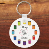 Porte-clés Coudre le tonifiant, l'aiguille et les fils (Recto)