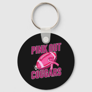 Porte-clés Cougars Pink Out Footbyll S'attaquer au cancer du