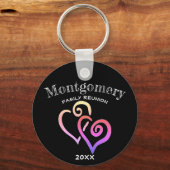 Porte-clés Couleur arc-en-ciel personnalisée Reunion familial (Recto)