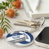 Porte-clés couleur bleu gris de l'équipe sur mesure garçons v (Devant droit)