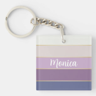 Porte-clés Couleur couleur violet or personnalisé Bandes de c