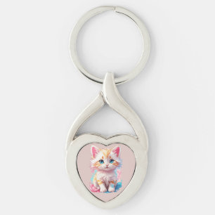Porte-clés Couleur Cute Kawaii Kitten