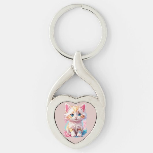 Porte-clés Couleur Cute Kawaii Kitten (Devant)