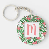 Porte-clés Couleur d'aquarelle sur mesure Flamant rose rose T (Devant)