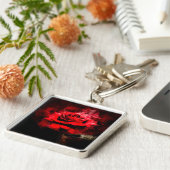 Porte-clés Couleur de fleur rouge - bb (Côté)