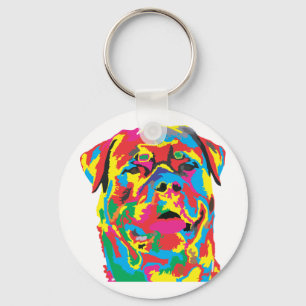 Porte-clés couleur de rottweiler