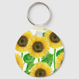 Porte-clés Couleur d'eau des fleurs de soleil