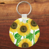 Porte-clés Couleur d'eau des fleurs de soleil (Recto)