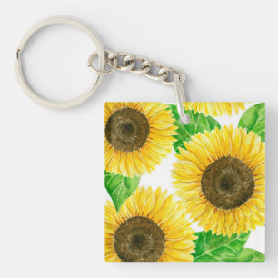 Porte-clés Couleur d'eau des fleurs de soleil