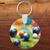 Porte-clés Couleur Des Boules De Pelouse, (Recto)
