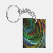 Porte-clés Couleur Gloire Moderne Art Abstrait Motif Élégant (Devant gauche)