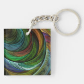 Porte-clés Couleur Gloire Moderne Art Abstrait Motif Élégant (Dos)