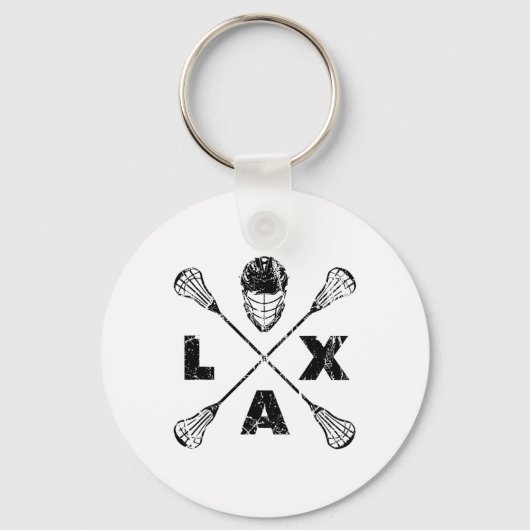 Porte-clés Couleur noire de l'axe de croix de Lacrosse (Recto)
